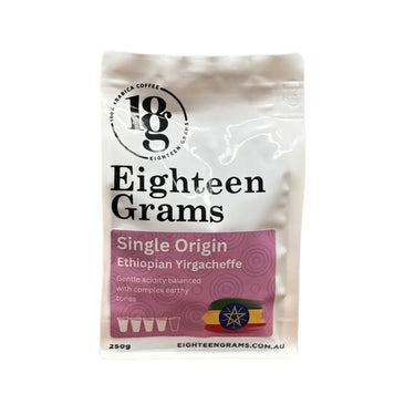 Single Origin - Ethiopian Yirgacheffe - Roasted Coffee Beans Melbourne Eighteen Grams